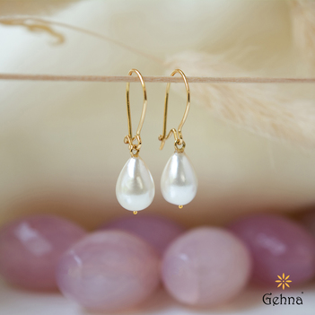 Newbridge Silverware Tear Drop Pearl Earrings | Cilento Designer Wear