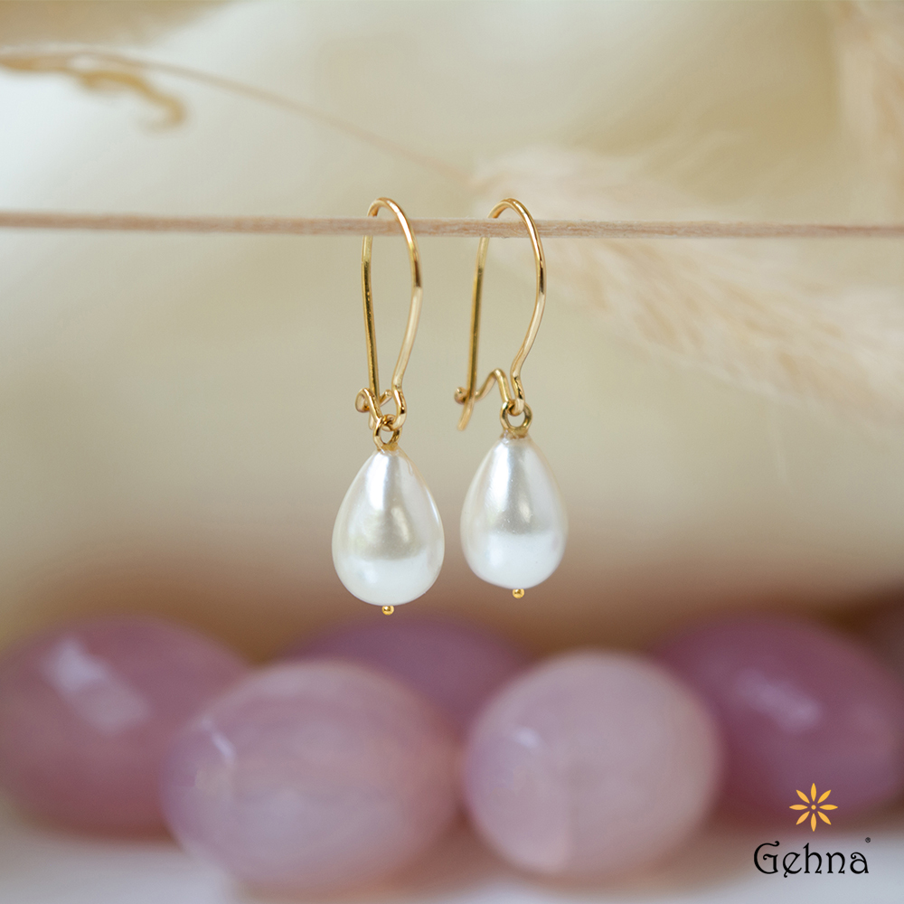 Buy Gold-Toned & White Earrings for Women by Estele Online | Ajio.com