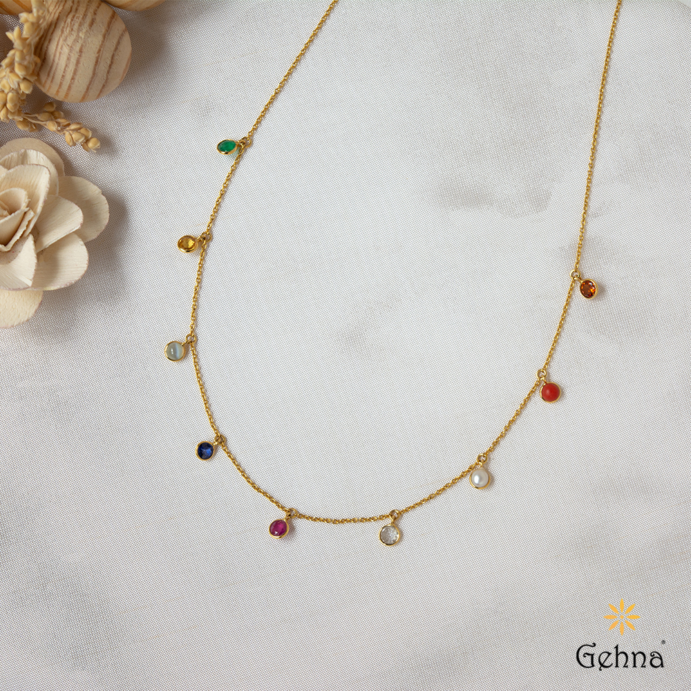 Stylish Linked 18K Gold Chain (16 Inches) by GEHNA