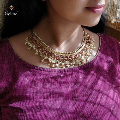 22K Gold Pink Tourmaline \u0026 Rice Pearls 