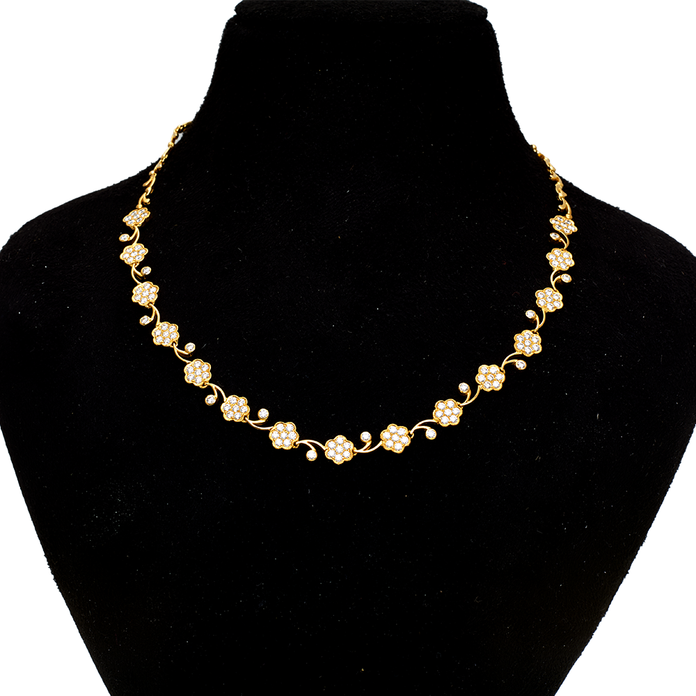 9 Prong Set Diamond Necklace — EF Collection®