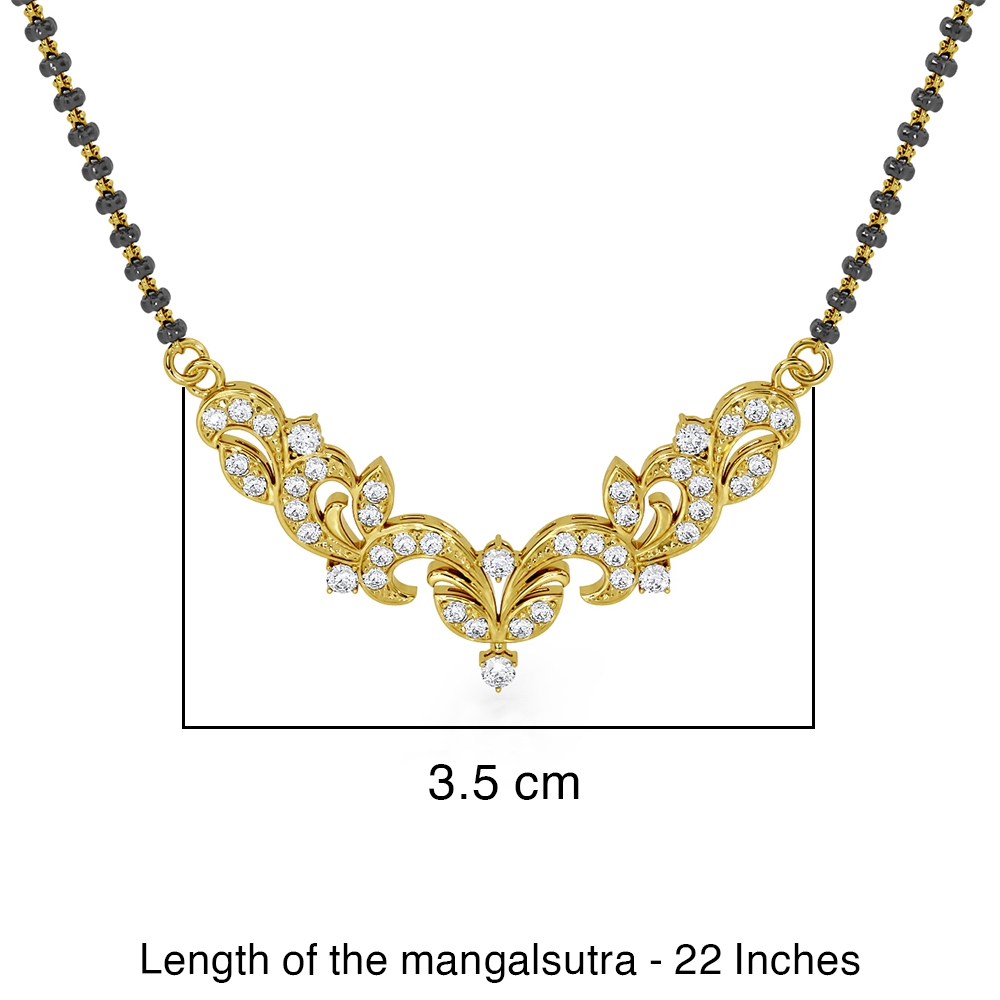 Diamond and gold mangalsutra new arrivals