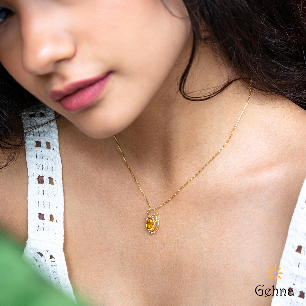 Yellow sapphire necklace sales