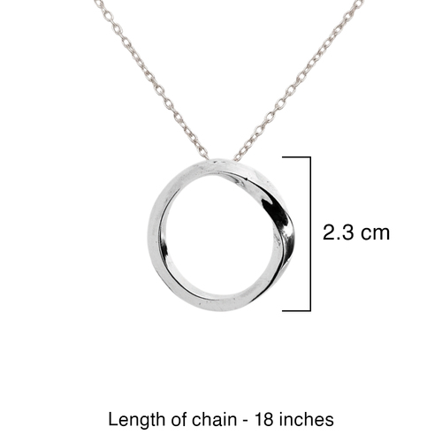Ornate Jewels 925 Sterling Silver Circle of Life Pendant Chain Necklace for  Women and Girls Cubic Zirconia Rhodium Plated Sterling Silver Necklace  Price in India - Buy Ornate Jewels 925 Sterling Silver