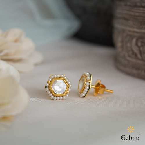 14K Gold Diamond Flower Earrings – FERKOS FJ