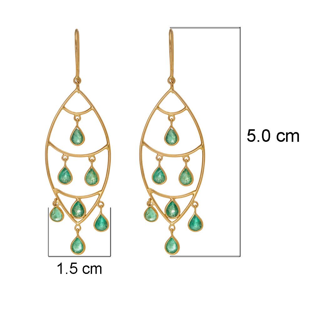 Emerald Green Earrings Design  A design for your special occasion