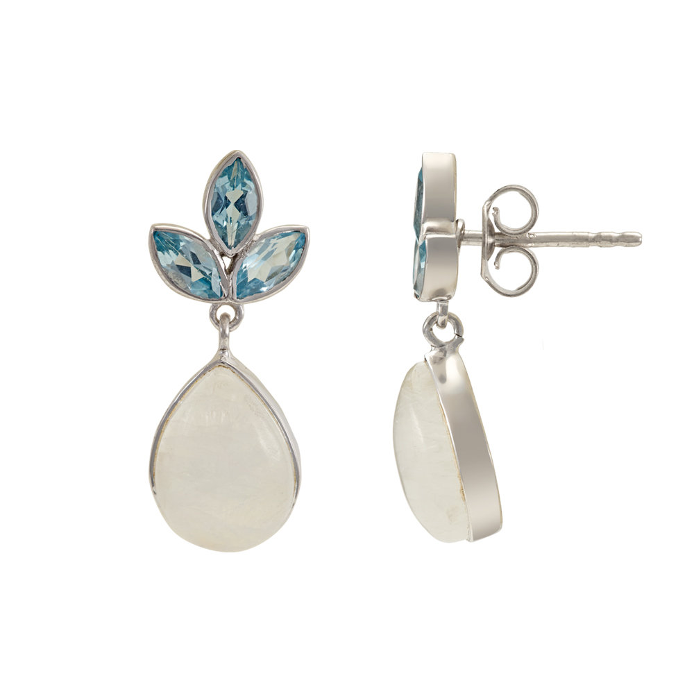 Harlow Moonstone Earrings – Celtic Crystal Design Jewelry