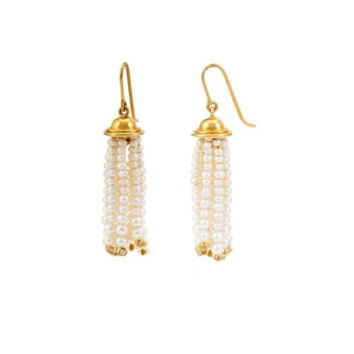 Laxmi Design Pearl Jhumki Gold Plated Earrings  Nagneshi Art