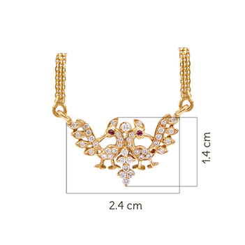 Peacock online diamond pendant
