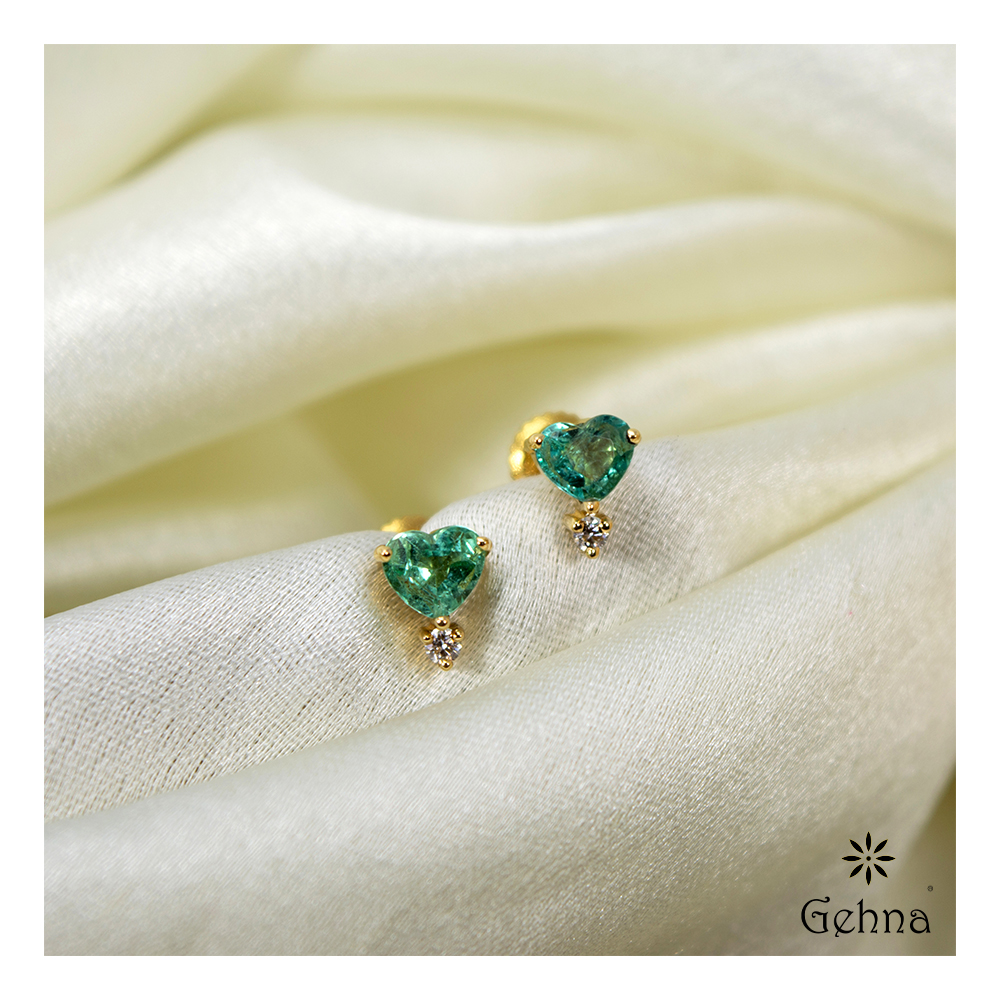 Emerald Heart Earrings In Sterling Silver – Fernbaughs inc.