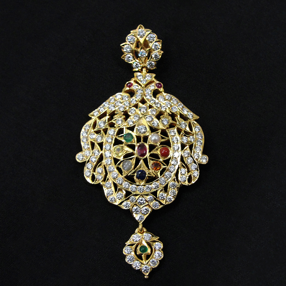 navratna diamond pendant