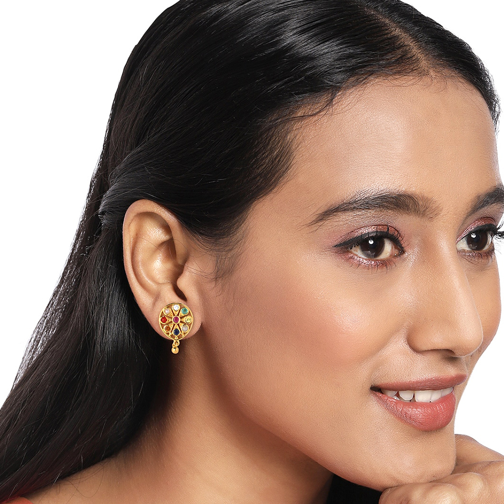 Buy Gold Earrings for Women by ASMITTA JEWELLERY Online  Ajiocom