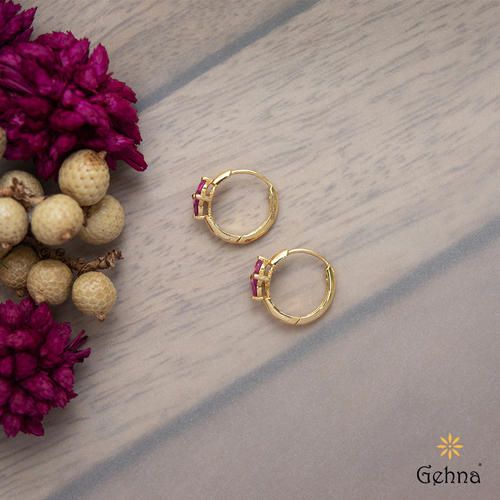 NYU·NYU Chunky Gold Hoop Earrings for Women 18K Gold Plated India | Ubuy