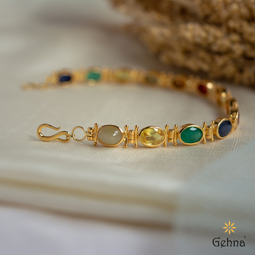 Navratna bracelet store in gold