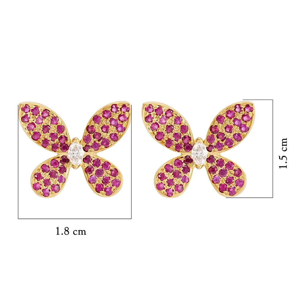 Buy Silove Elegant Stud Earrings for Women Girls Pink Butterfly Earrings  Brides Bridesmaids Wedding Jewelry Gifts at Amazon.in