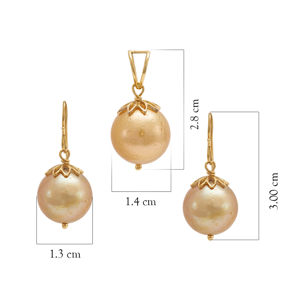 Pearl gold pendant top