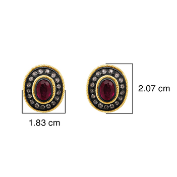 Buy quality 18kt diamond ovalpyramid stud earrings in rosegold in Pune