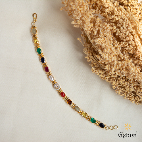 Navaratna chain sale in gold